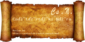 Csütörtöki Nóra névjegykártya
