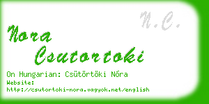 nora csutortoki business card